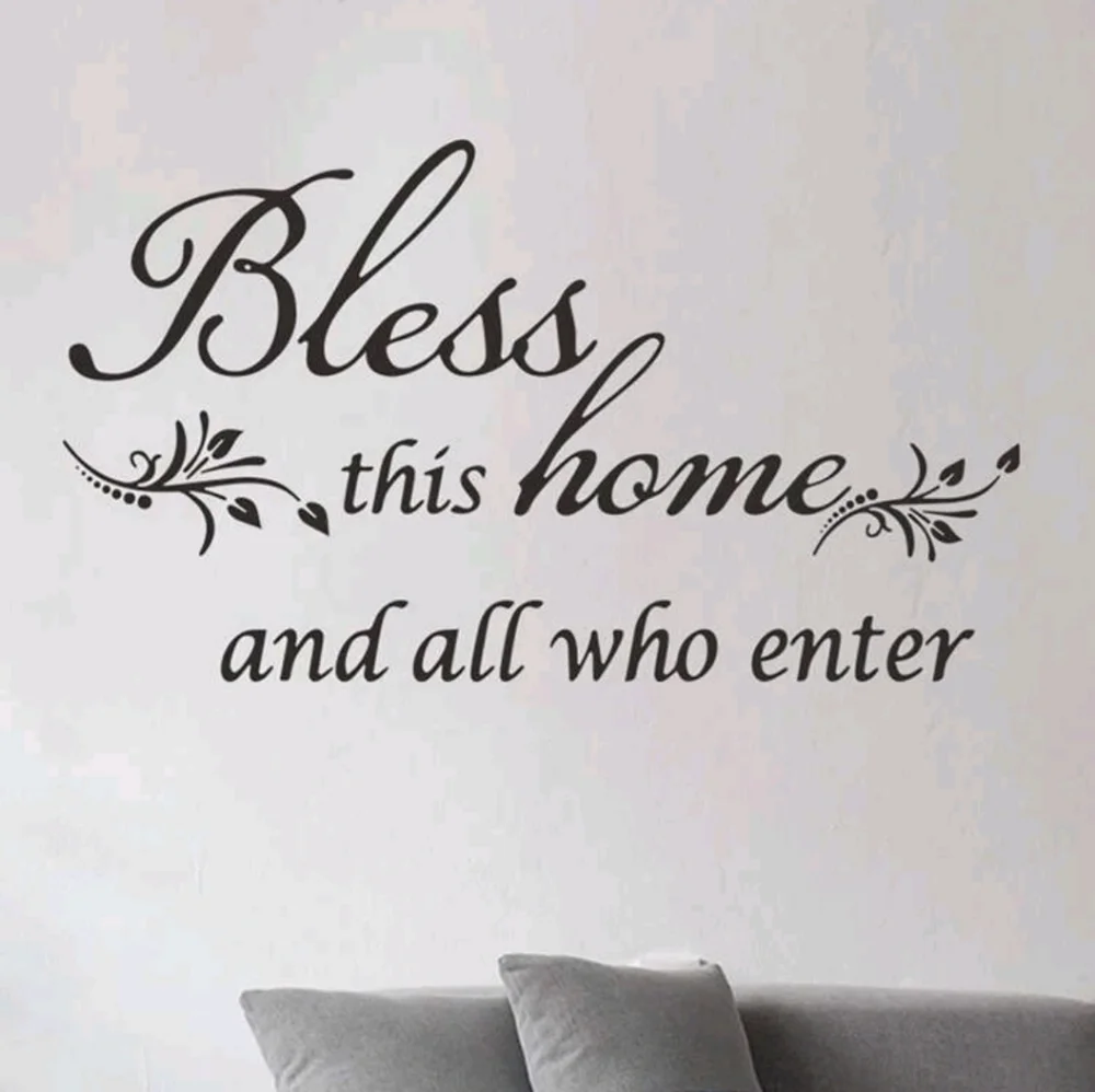 Bless this Home and All Who Enter Graphic Wall Sticker